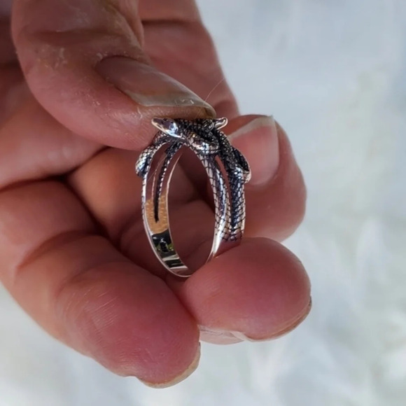 Sterling Silver Snake Ring‎ NEW - Picture 6 of 9